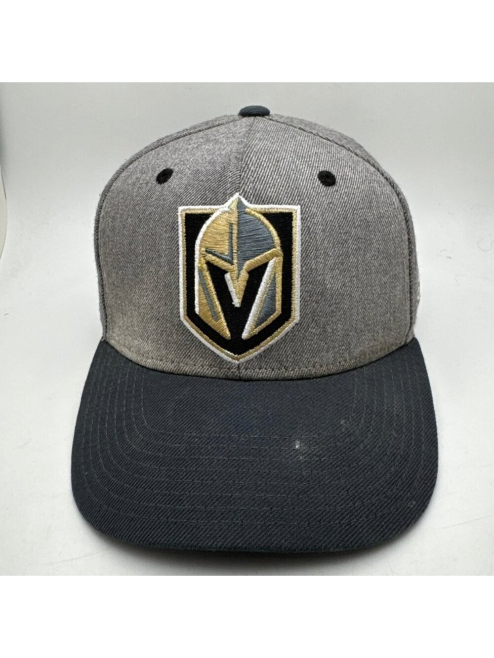 Adidas Vegas Golden Knights Hat Cap NHL Gray Black Flat Brim Adjustable OSFM